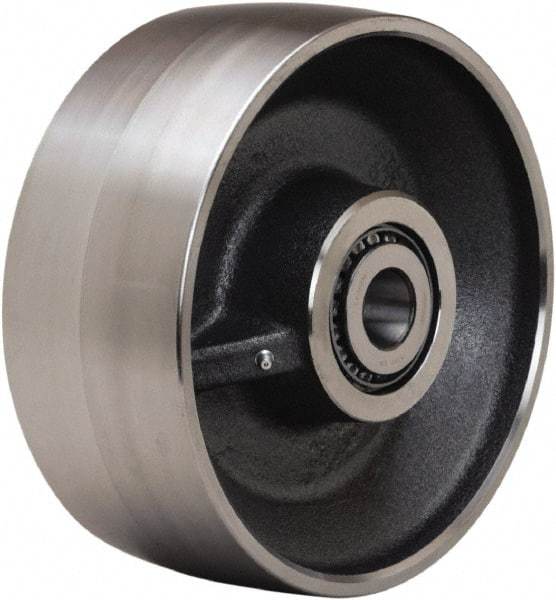 Hamilton - 10 Inch Diameter x 4 Inch Wide, Forged Steel Caster Wheel - 18,000 Lb. Capacity, 4-1/4 Inch Hub Length, 2-7/16 Inch Axle Diameter, Plain Bore Bearing - Apex Tool & Supply