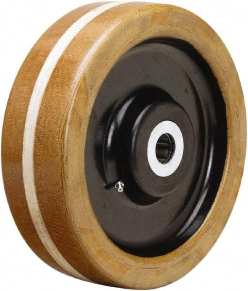 Hamilton - 10 Inch Diameter x 3 Inch Wide, Phenolic Caster Wheel - 3,600 Lb. Capacity, 3-1/4 Inch Hub Length, 1 Inch Axle Diameter, Straight Roller Bearing - Apex Tool & Supply