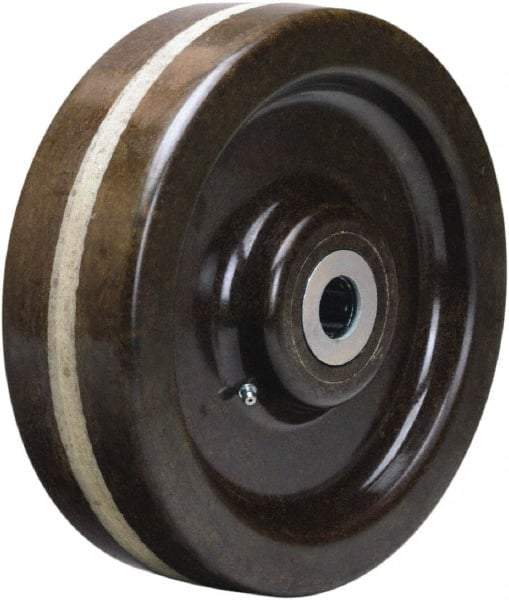 Hamilton - 12 Inch Diameter x 3 Inch Wide, Phenolic Caster Wheel - 3,500 Lb. Capacity, 3-1/4 Inch Hub Length, 1 Inch Axle Diameter, Straight Roller Bearing - Apex Tool & Supply