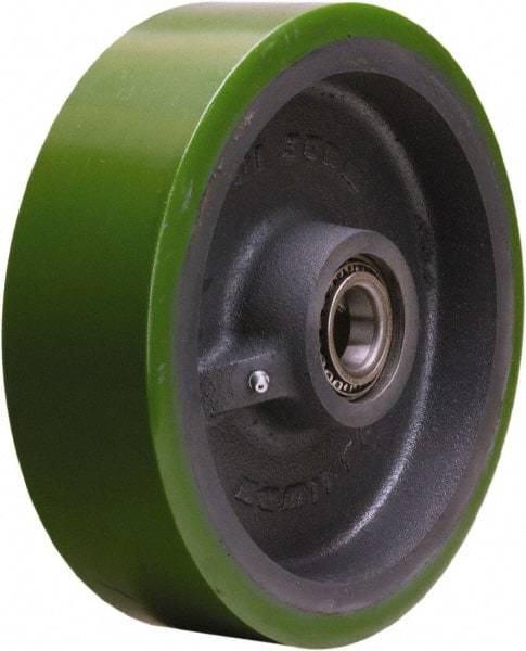 Hamilton - 10 Inch Diameter x 3 Inch Wide, Polyurethane on Cast Iron Caster Wheel - 3,000 Lb. Capacity, 3-1/4 Inch Hub Length, 1 Inch Axle Diameter, Tapered Roller Bearing - Apex Tool & Supply