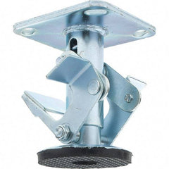 Hamilton - Floor Truck Lock for 5" Diam Caster Wheels - 5-1/2" Retracted Clearance, 4" x 4-1/2" Top Plate Size, 2-5/8" x 3-5/8" Slotted to 3" x 3" Bolt Hole Spacing - Apex Tool & Supply