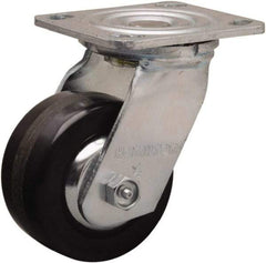 Hamilton - 4" Diam x 2" Wide x 5-5/8" OAH Top Plate Mount Swivel Caster - Phenolic, 800 Lb Capacity, Straight Roller Bearing, 4 x 4-1/2" Plate - Apex Tool & Supply