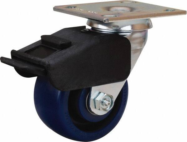 Hamilton - 4" Diam x 2" Wide x 5-5/8" OAH Top Plate Mount Swivel Caster - Polyurethane, 750 Lb Capacity, Precision Ball Bearing, 4 x 4-1/2" Plate - Apex Tool & Supply