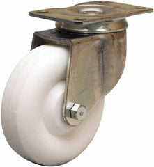 Hamilton - 4" Diam x 1-1/4" Wide x 5" OAH Top Plate Mount Swivel Caster - Polyolefin, 275 Lb Capacity, Plain Bore Bearing, 2-1/2 x 3-3/4" Plate - Apex Tool & Supply