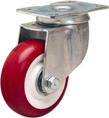 Hamilton - 3-1/2" Diam x 1-3/8" Wide x 4-13/16" OAH Top Plate Mount Swivel Caster - Polyurethane Mold on Polypropylene, 325 Lb Capacity, Sealed Precision Ball Bearing, 2-1/2 x 3-3/4" Plate - Apex Tool & Supply