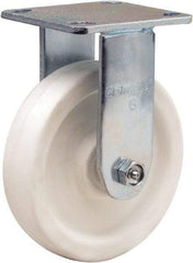 Hamilton - 6" Diam x 1-1/2" Wide x 7-1/2" OAH Top Plate Mount Rigid Caster - Polyolefin, 550 Lb Capacity, Delrin Bearing, 4 x 4-1/2" Plate - Apex Tool & Supply