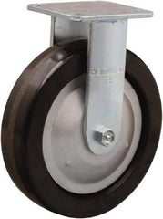 Hamilton - 8" Diam x 2" Wide x 9-1/2" OAH Top Plate Mount Rigid Caster - Phenolic, 1,250 Lb Capacity, Straight Roller Bearing, 4 x 4-1/2" Plate - Apex Tool & Supply