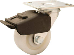 Hamilton - 4" Diam x 2" Wide x 5-5/8" OAH Top Plate Mount Swivel Caster - Nylon, 800 Lb Capacity, Precision Ball Bearing, 4 x 4-1/2" Plate - Apex Tool & Supply
