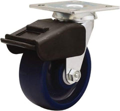 Hamilton - 5" Diam x 2" Wide x 6-1/2" OAH Top Plate Mount Swivel Caster - Polyurethane, 850 Lb Capacity, Precision Ball Bearing, 4 x 4-1/2" Plate - Apex Tool & Supply