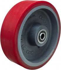 Hamilton - 10 Inch Diameter x 3 Inch Wide, Polyurethane on Cast Iron Caster Wheel - 3,600 Lb. Capacity, 3-1/4 Inch Hub Length, 3/4 Inch Axle Diameter, Precision Ball Bearing - Apex Tool & Supply