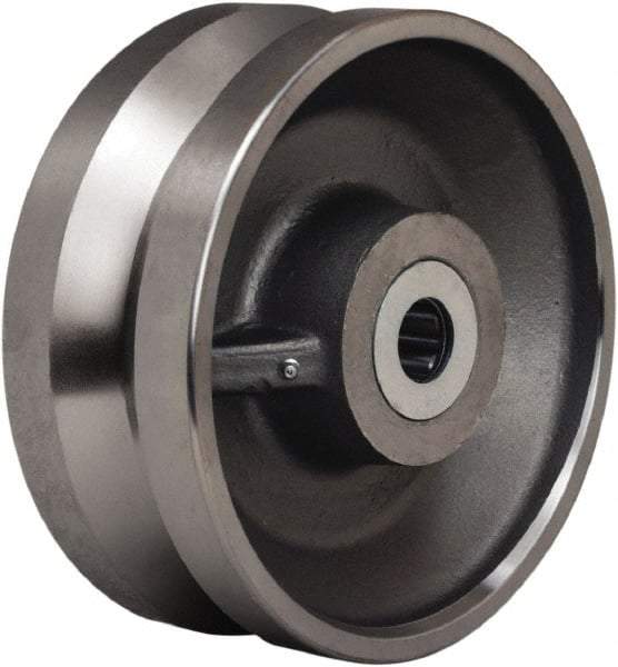 Hamilton - 10 Inch Diameter x 4 Inch Wide, Forged Steel Caster Wheel - 16,000 Lb. Capacity, 4-1/4 Inch Hub Length, 2-7/16 Inch Axle Diameter, Plain Bore Bearing - Apex Tool & Supply