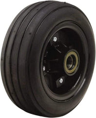 Hamilton - 10 Inch Diameter x 4 Inch Wide, Rubber Caster Wheel - 1,000 Lb. Capacity, 4-1/4 Inch Hub Length, 1 Inch Axle Diameter, Tapered Roller Bearing - Apex Tool & Supply