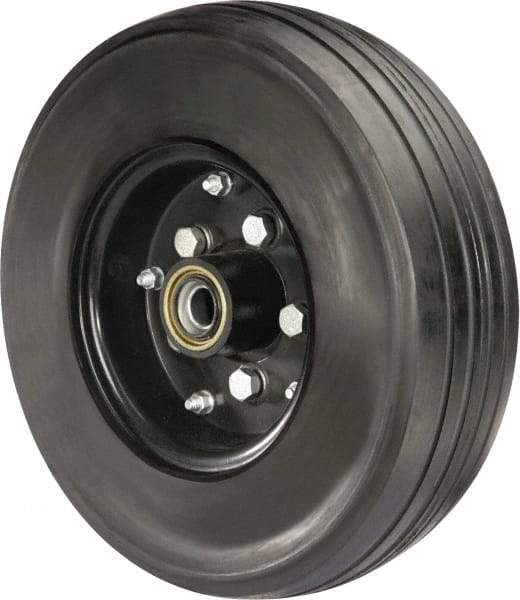 Hamilton - 16 Inch Diameter x 5-1/8 Inch Wide, Rubber Caster Wheel - 2,900 Lb. Capacity, 4-1/2 Inch Hub Length, 1 Inch Axle Diameter, Tapered Roller Bearing - Apex Tool & Supply