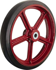 Hamilton - 18 Inch Diameter x 3 Inch Wide, Rubber on Cast Iron Caster Wheel - 1,550 Lb. Capacity, 3-1/4 Inch Hub Length, 1 Inch Axle Diameter, Tapered Roller Bearing - Apex Tool & Supply