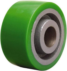 Hamilton - 4 Inch Diameter x 2 Inch Wide, Polyurethane on Cast Iron Caster Wheel - 750 Lb. Capacity, 2-1/4 Inch Hub Length, 1-7/16 Inch Axle Diameter, Plain Bore Bearing - Apex Tool & Supply