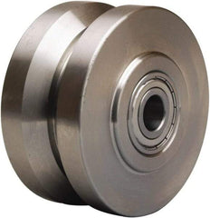 Hamilton - 4 Inch Diameter x 2 Inch Wide, Stainless Steel Caster Wheel - 800 Lb. Capacity, 2-1/4 Inch Hub Length, 3/4 Inch Axle Diameter, Plain Bore Bearing - Apex Tool & Supply