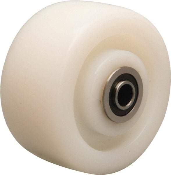 Hamilton - 4 Inch Diameter x 2 Inch Wide, Nylon Caster Wheel - 800 Lb. Capacity, 2-3/16 Inch Hub Length, 1/2 Inch Axle Diameter, Stainless Steel Precision Ball Bearing - Apex Tool & Supply
