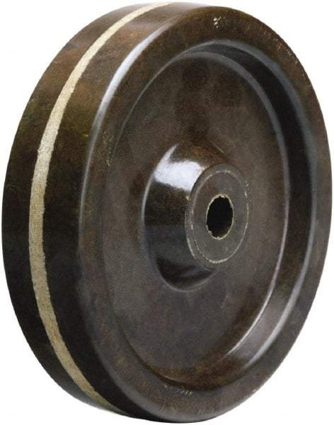 Hamilton - 5 Inch Diameter x 1-1/4 Inch Wide, Phenolic Caster Wheel - 300 Lb. Capacity, 1-3/8 Inch Hub Length, 5/8 Inch Axle Diameter, Straight Roller Bearing - Apex Tool & Supply