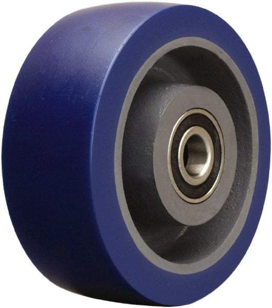 Hamilton - 5 Inch Diameter x 1-1/2 Inch Wide, Polyurethane on Cast Iron Caster Wheel - 560 Lb. Capacity, 1-7/8 Inch Hub Length, 1/2 Inch Axle Diameter, Sealed Precision Ball Bearing - Apex Tool & Supply