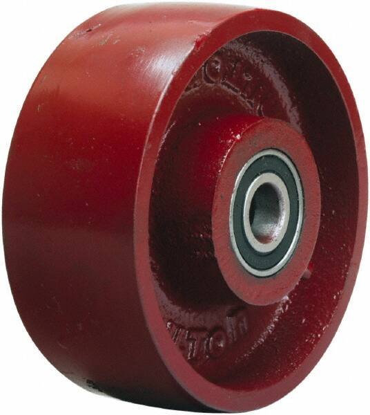 Hamilton - 5 Inch Diameter x 2 Inch Wide, Cast Iron Caster Wheel - 1,300 Lb. Capacity, 2-1/4 Inch Hub Length, 1/2 Inch Axle Diameter, Precision Ball Bearing - Apex Tool & Supply