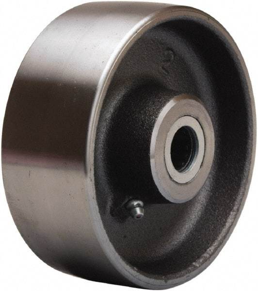 Hamilton - 5 Inch Diameter x 2 Inch Wide, Forged Steel Caster Wheel - 1,500 Lb. Capacity, 2-1/4 Inch Hub Length, 1/2 Inch Axle Diameter, Straight Roller Bearing - Apex Tool & Supply