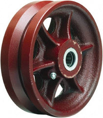 Hamilton - 6 Inch Diameter x 2 Inch Wide, Cast Iron Caster Wheel - 1,000 Lb. Capacity, 2-1/4 Inch Hub Length, 1 Inch Axle Diameter, Straight Roller Bearing - Apex Tool & Supply