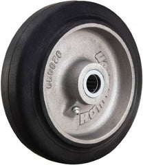 Hamilton - 7 Inch Diameter x 2 Inch Wide, Rubber on Aluminum Caster Wheel - 455 Lb. Capacity, 2-3/16 Inch Hub Length, 3/4 Inch Axle Diameter, Straight Roller Bearing - Apex Tool & Supply