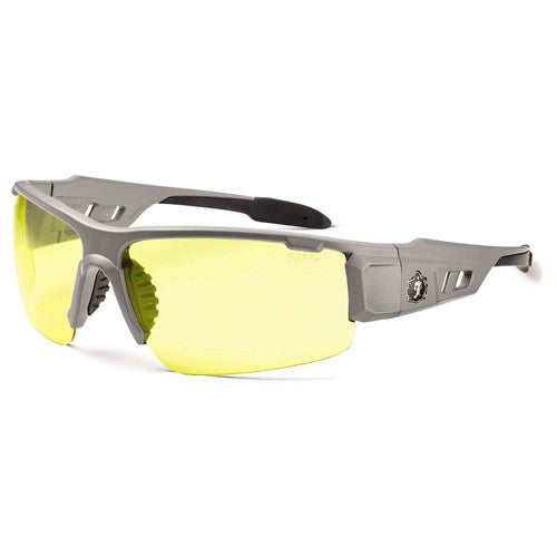 DAGR Yellow Lens Matte Gray Safety Glasses - Apex Tool & Supply