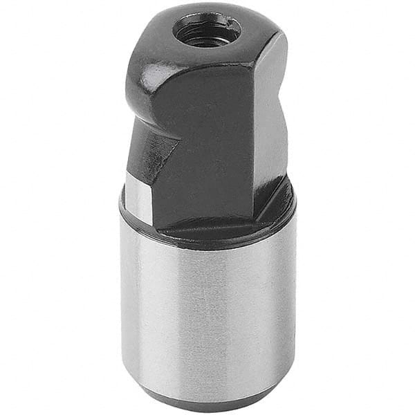 KIPP - 20mm Nose Diam, 15mm Nose Length, Flattened Ball Straight Locating Pin - Apex Tool & Supply