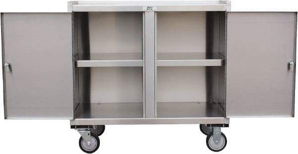 Jamco - 36" Wide x 34" High x 18" Deep, Mobile Closed Cabinet - 1,200 Lb Capacity, 11" Shelf Clearance - Apex Tool & Supply