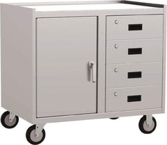 Jamco - 36" Wide x 34" High x 24" Deep, Mobile Closed Cabinet - 1,200 Lb Capacity, 18" Shelf Clearance - Apex Tool & Supply