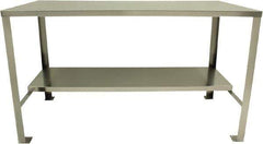 Jamco - 72 Wide x 30" Deep x 35" High, 14 Gauge Stainless Steel Workbench - 14 Gauge Stainless Steel Top, Angle Legs, Stainless - Apex Tool & Supply