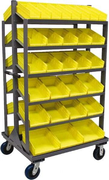 Jamco - 58 Bin Sloping Shelf - 36 Inch Overall Width x 30 Inch Overall Depth x 66 Inch Overall Height, Plastic Bins - Apex Tool & Supply