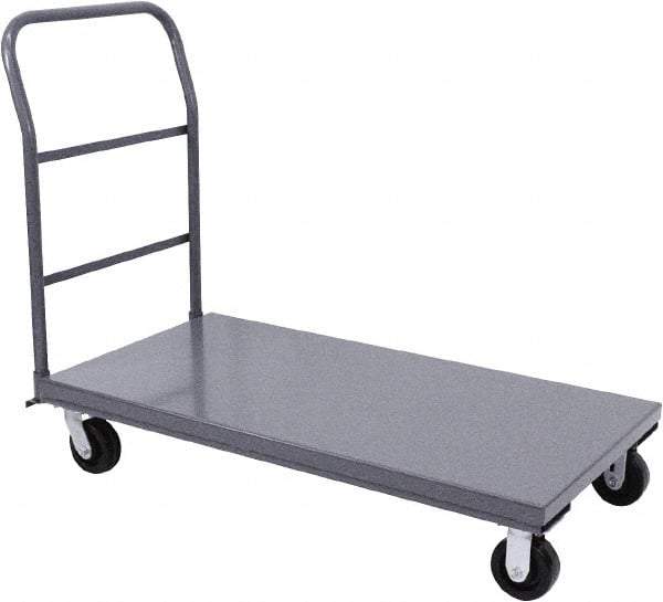 Jamco - 2,000 Lb Capacity Platform Truck - Steel Deck, 60" OAW, 9" Platform Height, Phenolic Casters - Apex Tool & Supply