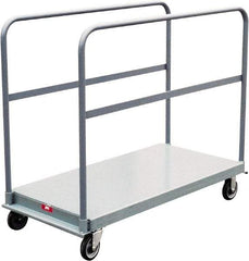 Jamco - 1,200 Lb Capacity Platform Truck - Steel Deck, 72" OAW, 9" Platform Height, Urethane Casters - Apex Tool & Supply