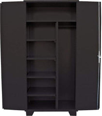 Jamco - 4 Shelf Locking Storage Cabinet - Steel, 36" Wide x 24" Deep x 78" High, Black - Apex Tool & Supply