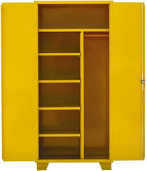 Jamco - 4 Shelf Locking Storage Cabinet - Steel, 36" Wide x 24" Deep x 78" High, Yellow - Apex Tool & Supply