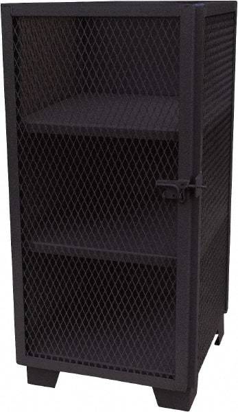 Jamco - 3 Shelf Security Storage Cabinet - Steel, 24" Wide x 24" Deep x 54" High, Black - Apex Tool & Supply