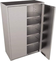 Jamco - 4 Shelf Locking Storage Cabinet - Stainless Steel, 36" Wide x 24" Deep x 73" High - Apex Tool & Supply