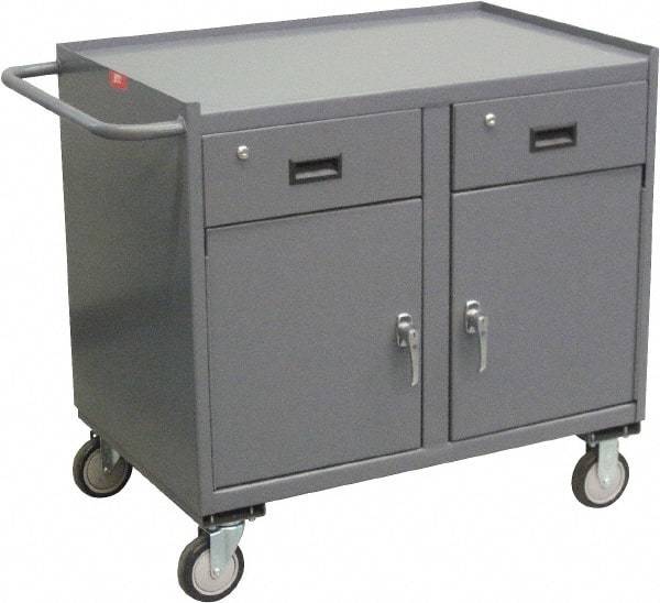 Jamco - Mobile Storage Cabinet - Steel, 36" Wide x 24" Deep x 36" High, Gray - Apex Tool & Supply