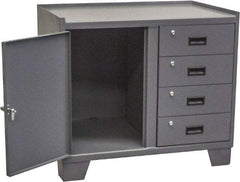 Jamco - Locking Storage Cabinet - Steel, 36" Wide x 18" Deep x 33" High, Gray - Apex Tool & Supply