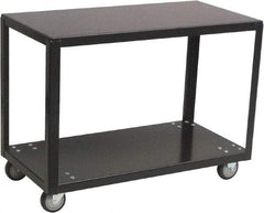 Jamco - 800 Lb Capacity, 48" Wide x 24" Long x 28" High Transport Cart - 2 Shelf, Steel, 2 Rigid/2 Swivel Casters - Apex Tool & Supply