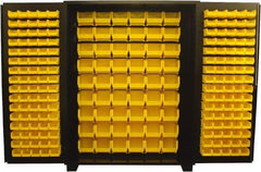 Jamco - 214 Bin Storage Cabinet - Steel, 60" Wide x 24" Deep x 78" High, Black - Apex Tool & Supply