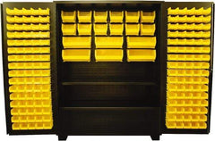 Jamco - 2 Shelf 178 Bin Storage Cabinet - Steel, 60" Wide x 24" Deep x 78" High, Black - Apex Tool & Supply