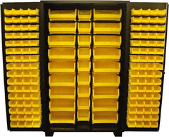 Jamco - 155 Bin Storage Cabinet - Steel, 48" Wide x 24" Deep x 78" High, Black - Apex Tool & Supply