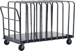 Jamco - 1,800 Lb Capacity Adjustable Panel Truck - Steel Deck, 72" OAW, 9" Platform Height, Phenolic Casters - Apex Tool & Supply