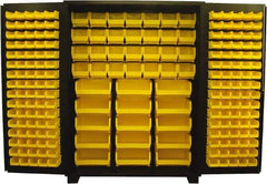 Jamco - 203 Bin Storage Cabinet - Steel, 60" Wide x 24" Deep x 78" High, Black - Apex Tool & Supply