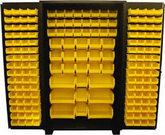Jamco - 176 Bin Storage Cabinet - Steel, 48" Wide x 24" Deep x 78" High, Black - Apex Tool & Supply