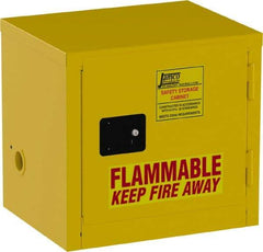 Jamco - 1 Door, Yellow Steel Double Wall Safety Cabinet for Flammable and Combustible Liquids - 22" High x 18" Wide x 23" Deep, Self Closing Door, 3 Point Key Lock, 6 Gal Capacity - Apex Tool & Supply