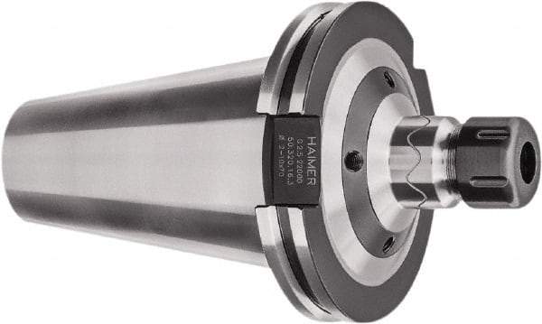 HAIMER - 1/8" to 3/8" Capacity, 3.94" Projection, CAT50 Taper Shank, ER16 Collet Chuck - 0.0001" TIR, Through-Spindle - Exact Industrial Supply